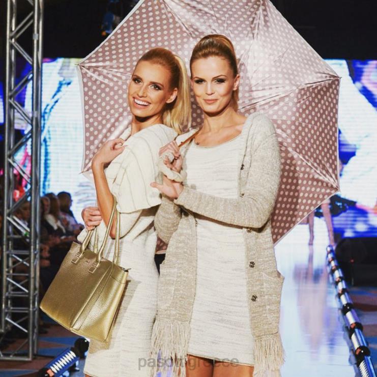 ομπρέλα | PASOTTI 189 55874-153 a35 - ιβουάρ ομπρέλα με κουκκίδες διπλό πανί 2N6B8465 γυναίκες